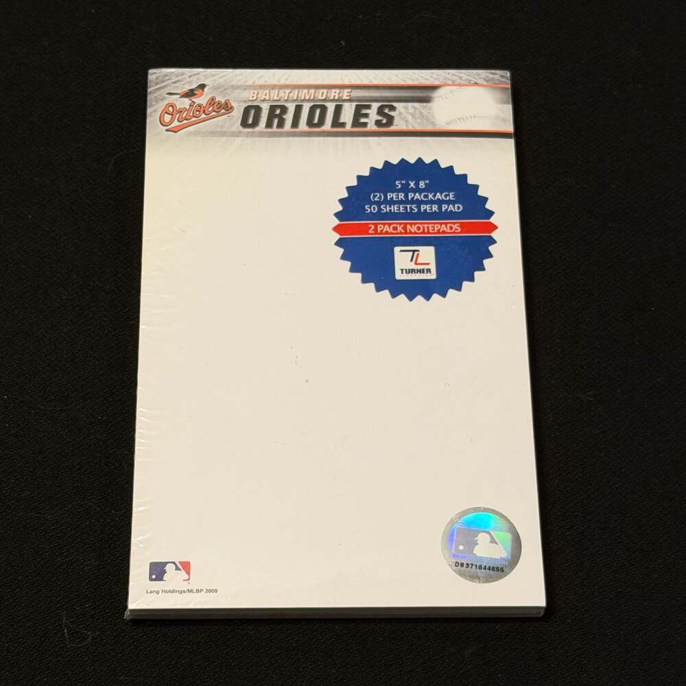 Baltimore Orioles 2-Pack MLB Licensed Notepads (5" x 8") 50 Sheets Per Pad